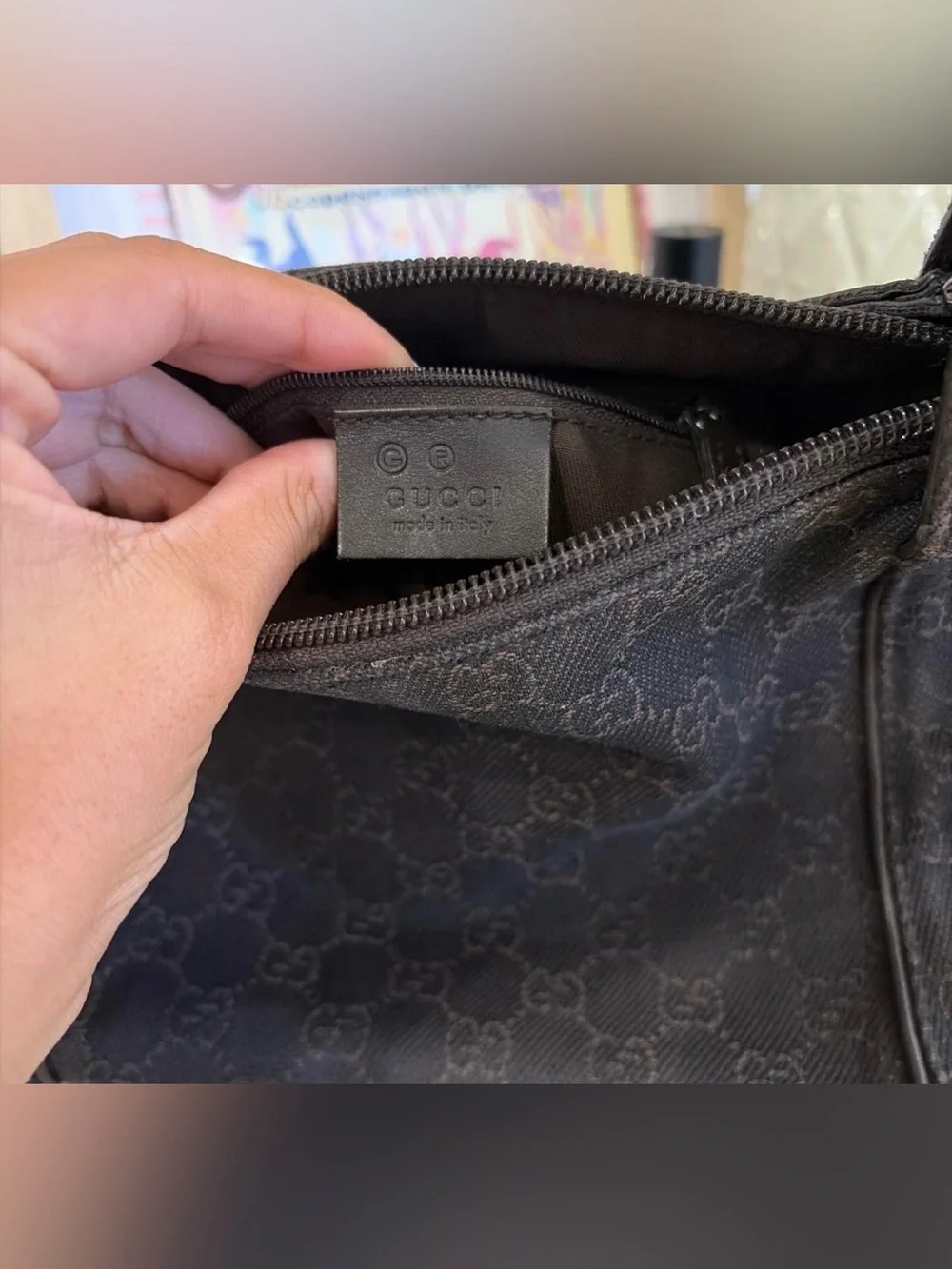 Vintage Gucci RARE espresso brown shoulder bag